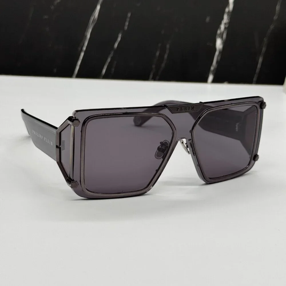 NEW SPP096M 0I86 PHILIPP PLEIN REVOLUTION BLACK UNISEX SUNGLASSES